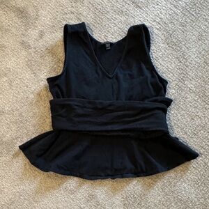 J. Crew Black Wrap Tank Top